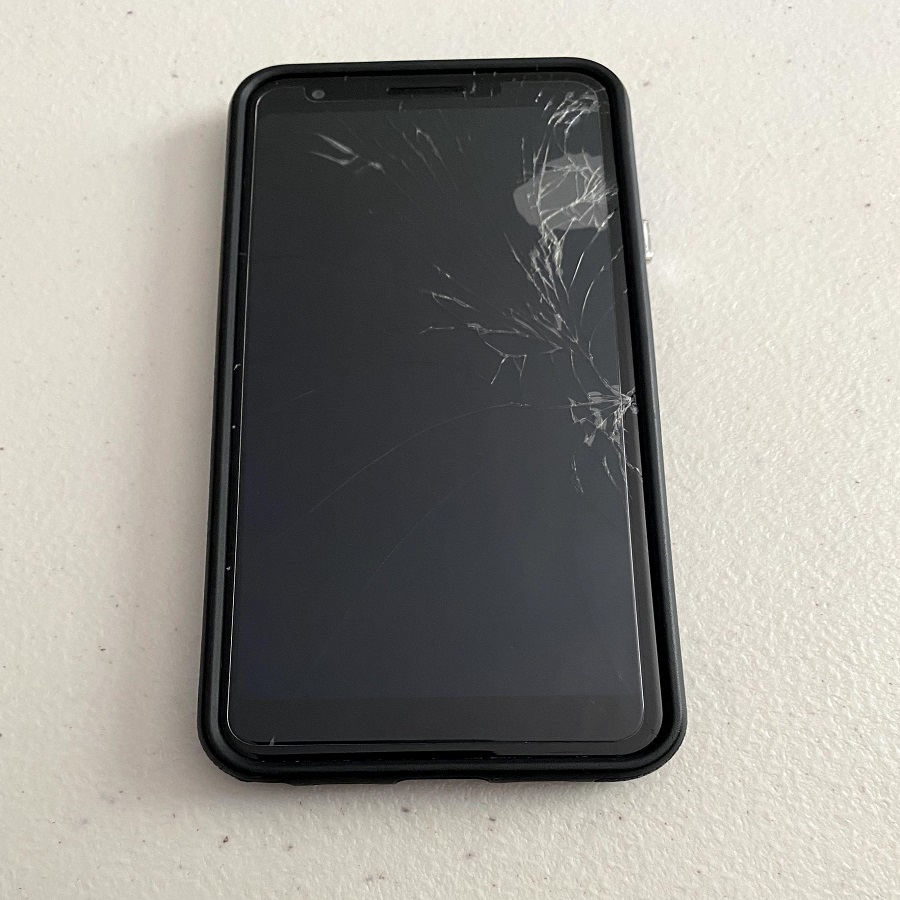 cracked screen protector