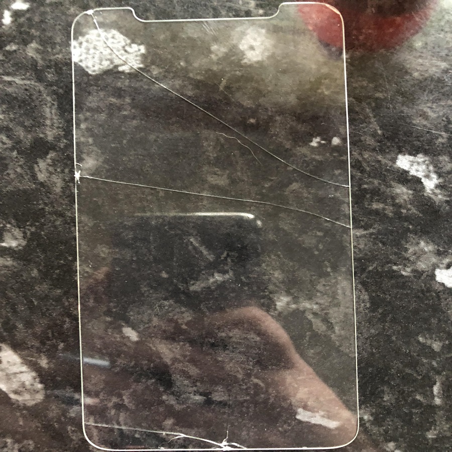 cracked screen protector