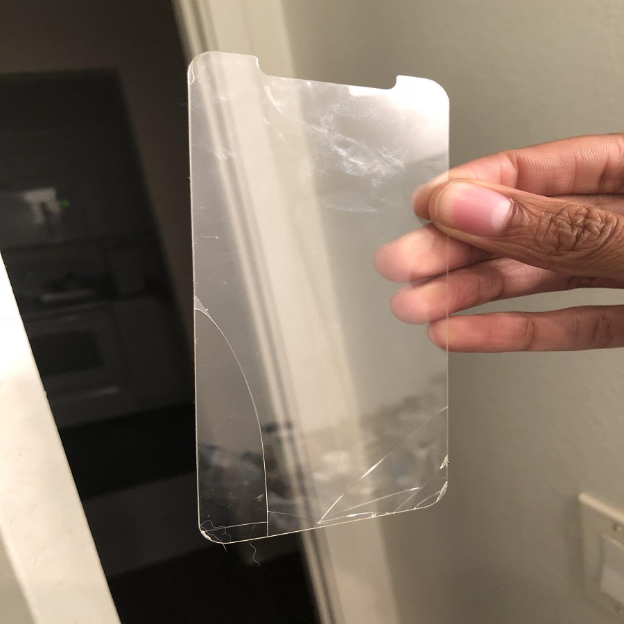 broken screen protector